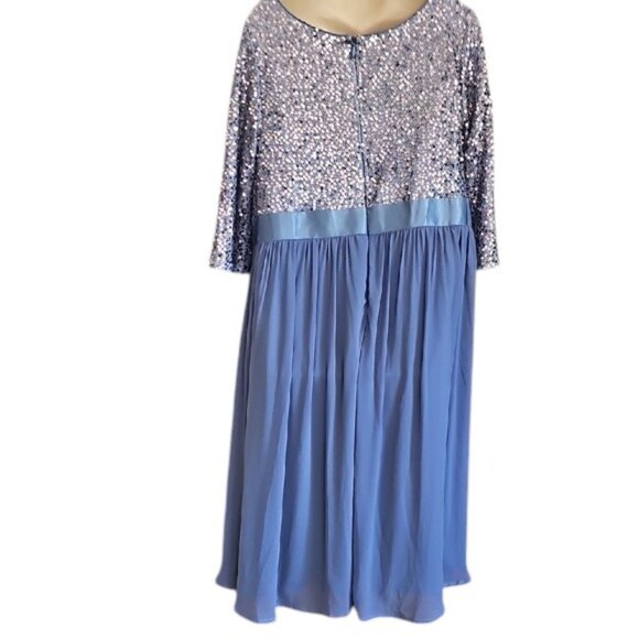 Ever-Pretty Women's Round Neck Sequin PartyDress Long Plus Size Evening Dress 20 - Picture 6 of 16